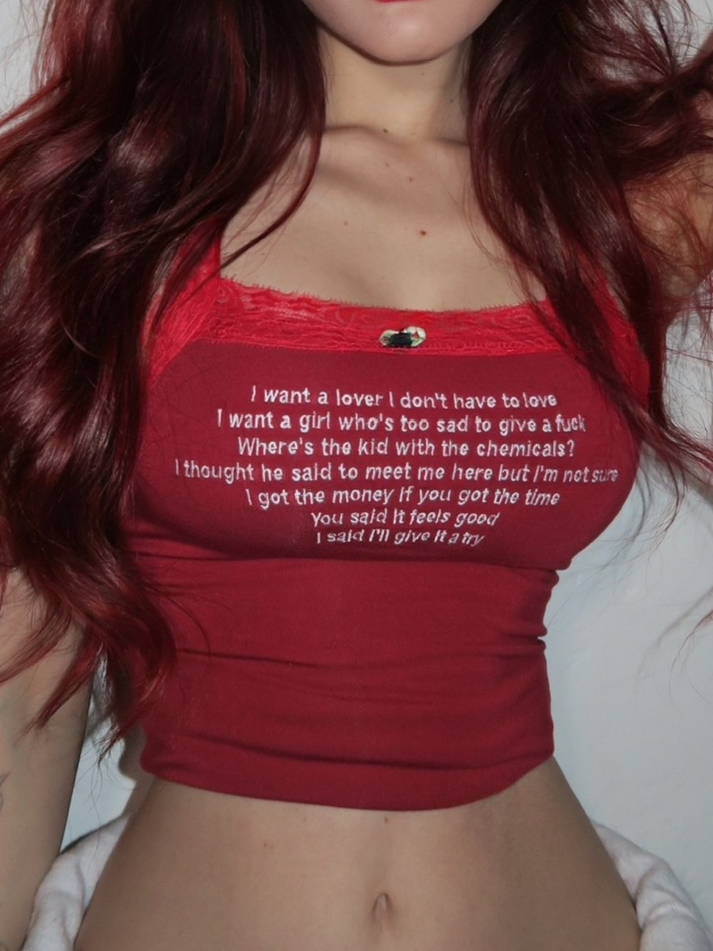 o mighty “lover i don’t have to love” crop top